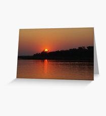 sunset over Zambia Greeting Card