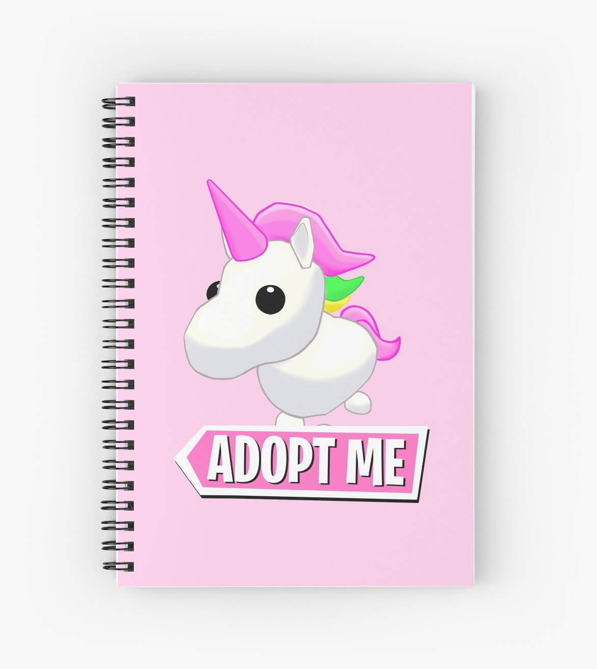Adopt Me Unicorn Spiral Notebook By Pickledjo Redbubble
