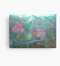 Green Village Metal Print
