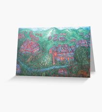 Green Village Greeting Card