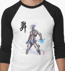 Mass Effect Liara Sumie style with Japanese Calligraphy Men's Baseball ¾ T-Shirt