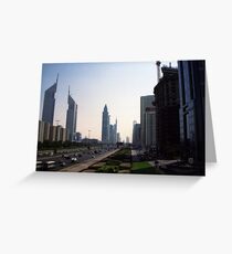 Sheikh Zayed road, Dubai Greeting Card