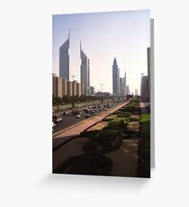 Sheikh Zayed road, Dubai Greeting Card