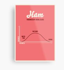 Ham, thickness by social class Metal Print