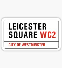Leicester Square, London Street Sign, UK Sticker