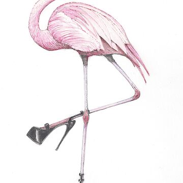 Artwork thumbnail, flamingo in stilettos by JimsBirds