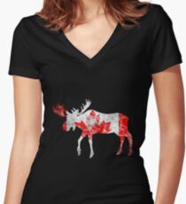 Canadian Moose Women's Fitted V-Neck T-Shirt