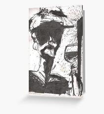 Ink Spill Lady. Greeting Card