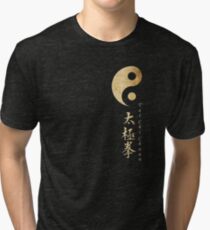 Yin Yang Tai Chi Symbol Tri-blend T-Shirt