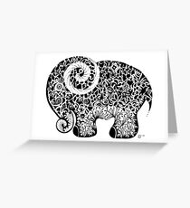 Elephant Doodle Greeting Card