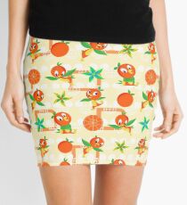 Orange Bird Mini Skirt