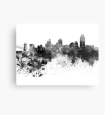 Cincinnati-Skyline im schwarzen Aquarell Metalldruck