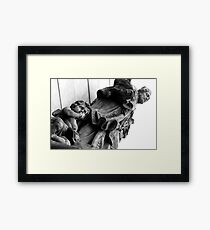 Shhhh! Sleeping Saint ... just read him a bed-time story ... Framed Print
