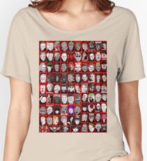 Gesichter des Horrors Collagenkunst Loose Fit T-Shirt