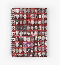Faces of Horror Collage art Spiral Notebook