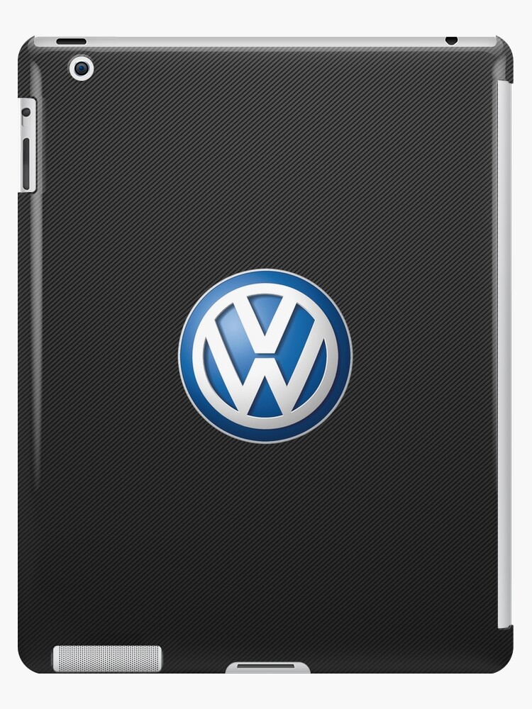 Funda Y Vinilo Para Ipad Impresionante Logotipo De Vw Carbon De