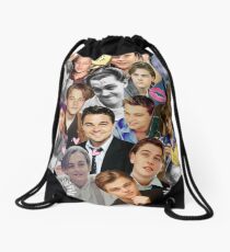Leonardo DiCaprio Collage Drawstring Bag