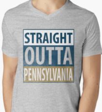 Straight Outta Pennsylvania Men's V-Neck T-Shirt