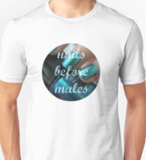 nails before males polish Unisex T-Shirt
