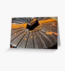 Splattered Garbage Can Lid Greeting Card