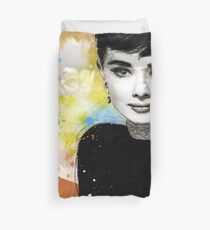 Tribute to Audrey Hepburn Duvet Cover