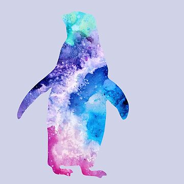 Watercolor Pink Blue Penguin Kids T-Shirt for Sale by blue-jay