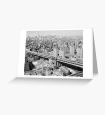 Tarjeta de felicitación Manhattan Black and White Photograph