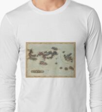 Vintage Map of The Virgin Islands (1823) Long Sleeve T-Shirt