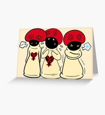 Mushroom Trio Greeting Card