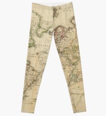 Vintage Map of The World (1800) Leggings