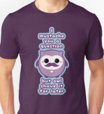 Kawaii Mustache Owl Unisex T-Shirt