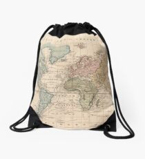 Vintage Map of The World (1823) 2 Drawstring Bag