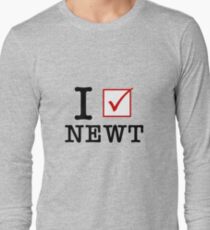 I Vote Newt Long Sleeve T-Shirt