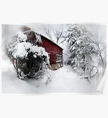 Red Barn Abandoned Poster