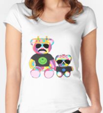 Rainbow Bear with shirts Women's Fitted Scoop T-Shirt