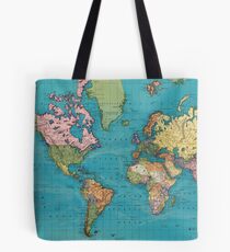 Vintage Map of The World (1897) Tote Bag