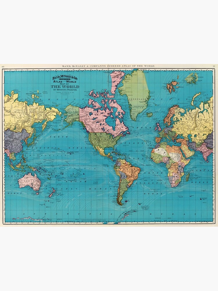 Vintage Map of The World (1897) by BravuraMedia