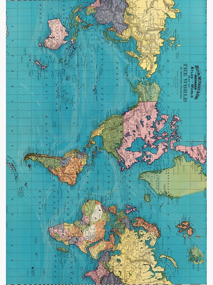 Vintage Map of The World (1897) by BravuraMedia