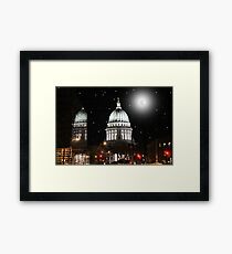 Reflections of a Capital City Framed Print