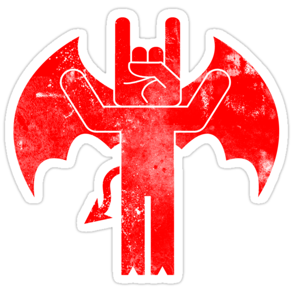 "Devil Horns" Stickers by Jonah Block | Redbubble