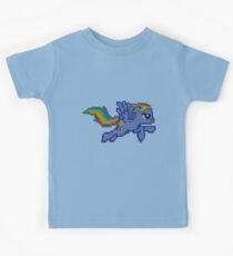 Rainbow Dash Minecraft Kids Tee