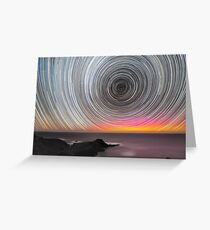 Aurora Star Trails Greeting Card