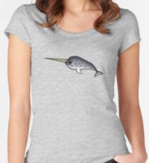 Narwhal chibi Women's Fitted Scoop T-Shirt