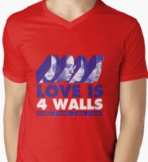 f(x) LOVE IS 4 WALLS Men's V-Neck T-Shirt