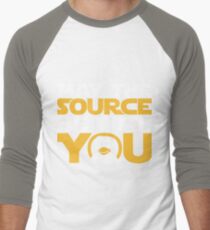 May The Source Be With You - Tux Edition Men's Baseball ¾ T-Shirt