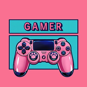 A gamepad in the style of pop art and anime Vector Image