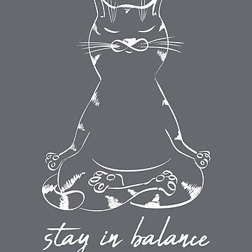 Cat Yoga, Cute Cat on Yoga Mat, Fun Cat in Yoga Position. Poster