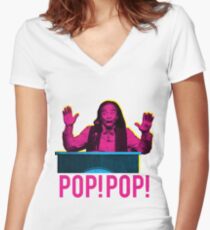 POP! POP! Women's Fitted V-Neck T-Shirt