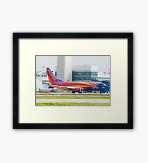 Holding N383SW Boeing 737-7H4 Southwest Airlines Arizona One Framed Print