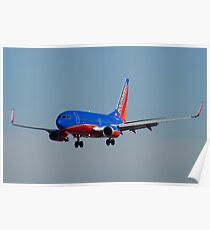 N705SW Southwest Airlines Boeing 737-7H4 Poster